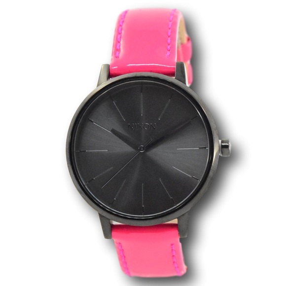Nixon Watch Kensington Leather - Bright Pink patent - Picture 3 of 5